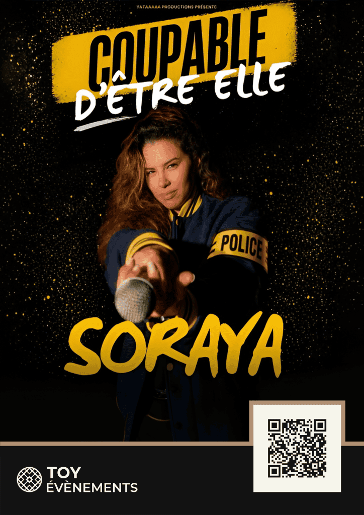Soraya – Coupable d’être elle · 9 avr. 2027 · 20h30 · TOY Évènements Louviers Normandie